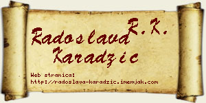 Radoslava Karadžić vizit kartica